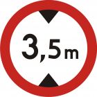 Znak B-16 Zakaz wjazdu pojazdów o wysokości ponad ... m - drogowy zakazu