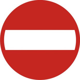 Znak B-2 Zakaz wjazdu - drogowy zakazu