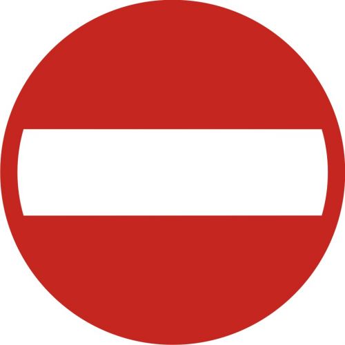 Znak B-2 Zakaz wjazdu - drogowy zakazu - Tabliczka z symbolem roweru