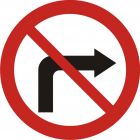 Znak B-22 Zakaz skręcania w prawo - drogowy zakazu