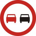 Znak B-25 Zakaz wyprzedzania - drogowy zakazu