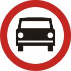 Znak B-3 Zakaz wjazdu pojazdów silnikowych z wyjątkiem motocykli jednośladowych - drogowy zakazu