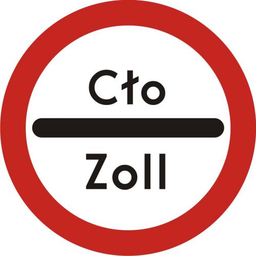 Znak B-32 Stój-kontrola celna - drogowy zakazu - Znaki zakazu – znaki drogowe, cz. II