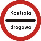 Znak B-32e Stój- kontrola drogowa - drogowy zakazu