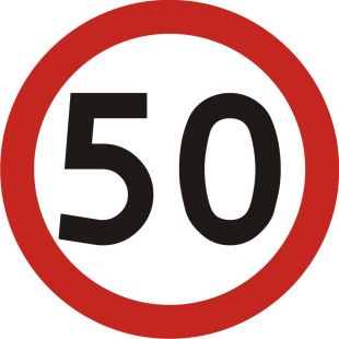 Znak B-33 Ograniczenie prędkości - drogowy zakazu