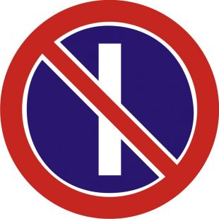 Znak B-37 Zakaz zatrzymywania się w dni nieparzyste - drogowy zakazu