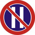 Znak B-38 Zakaz zatrzymywania się w dni parzyste - drogowy zakazu