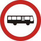 Znak B-3a Zakaz wjazdu autobusów - drogowy zakazu