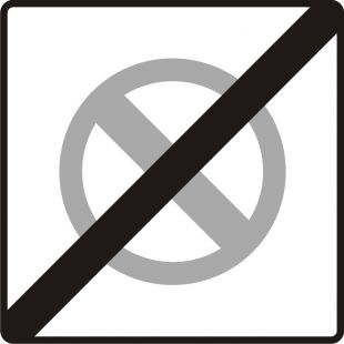 Znak B-40 Koniec strefy ograniczonego postoju - drogowy zakazu