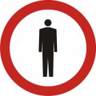 Znak B-41 Zakaz ruchu pieszych - drogowy zakazu