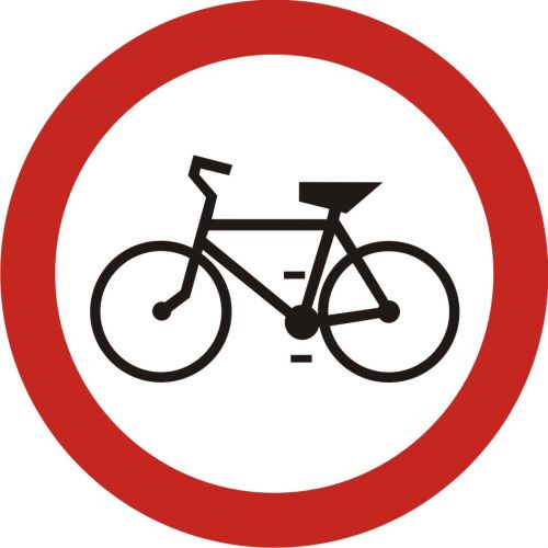 Znak B-9 Zakaz wjazdu rowerów - drogowy zakazu - Zakaz wjazdu rowerów – znak drogowy B-9
