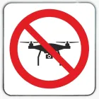 Znak BHP - Zakaz lotów dronem - blaszany