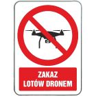Znak BHP - Zakaz lotów dronem - blaszany