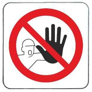 Znak BHP - Zakaz przejścia - blaszany