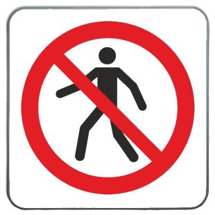 Znak BHP - Zakaz wstępu - blaszany