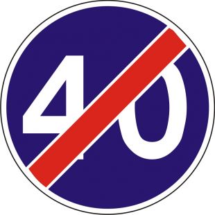 Znak C-15 Koniec prędkości minimalnej - drogowy nakazu