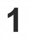Znak cyfra 1 - naklejka