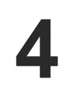 Znak cyfra 4 - naklejka