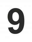 Znak cyfra 9 - naklejka