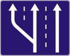Znak D-13a Początek pasa ruchu - drogowa tablica informacyjna