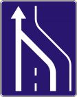 Znak D-14 Koniec pasa ruchu powolnego - drogowa tablica informacyjna