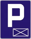 Znak D-18a Parking-miejsce zastrzeżone, koperta - drogowy informacyjny