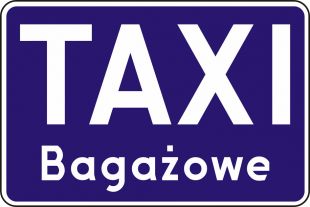 Znak D-19a Postój taxi taksówek bagażowych - drogowy informacyjny