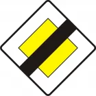 Znak D-2 Koniec drogi z pierwszeństwem - drogowy informacyjny