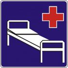Znak D-21 Szpital - drogowy informacyjny