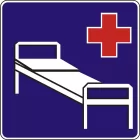 Znak D-21 Szpital - drogowy informacyjny
