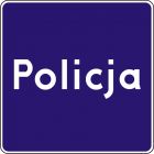Znak D-21a Policja - drogowy informacyjny