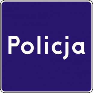 Znak D-21a Policja - drogowy informacyjny