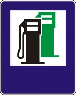 Znak D-23 Stacja paliwowa benzynowa