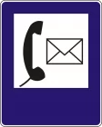 Znak D-25 Poczta - drogowy informacyjny