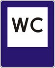 Znak D-26c Toaleta publiczna WC - drogowy informacyjny