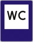 Znak D-26c Toaleta publiczna WC - drogowy informacyjny