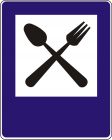 Znak D-28 Restauracja - drogowy informacyjny