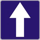 Znak D-3 Droga jednokierunkowa - drogowa tablica informacyjna