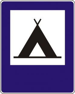 Znak D-30 Obozowisko obóz kemping