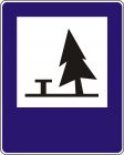 Znak D-32 Pole biwakowe - drogowy informacyjny