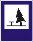 Znak D-32 Pole biwakowe - drogowy informacyjny