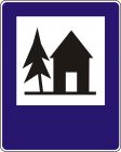 Znak D-33 Schronisko młodzieżowe - drogowy informacyjny