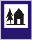 Znak D-33 Schronisko młodzieżowe - drogowy informacyjny