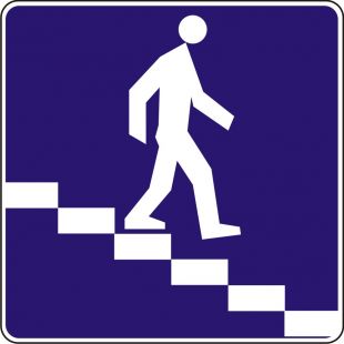 Znak D-35 Przejście podziemne dla pieszych - drogowy informacyjny