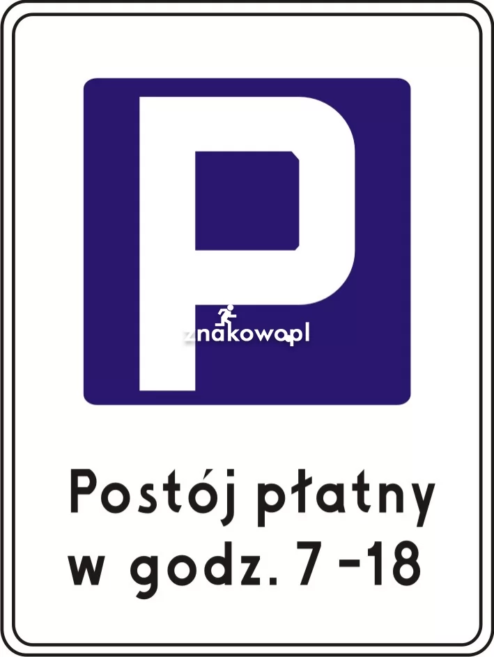 Znak D-44 Strefa parkowania - drogowa tablica informacyjna
