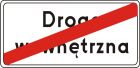 Znak D-47 Koniec drogi wewnętrznej - drogowy informacyjny