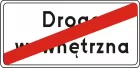 Znak D-47 Koniec drogi wewnętrznej - drogowy informacyjny