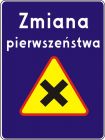 Znak D-48 Zmiana pierwszeństwa - drogowy informacyjny
