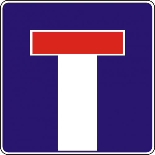 Znak D-4a Droga bez przejazdu, ślepa uliczka - drogowy informacyjny - Ślepa uliczka – jakie znaki wskazują na drogę bez przejazdu?