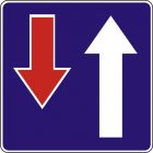 Znak D-5 Pierwszeństwo na zwężonym odcinku drogi - drogowa tablica informacyjna